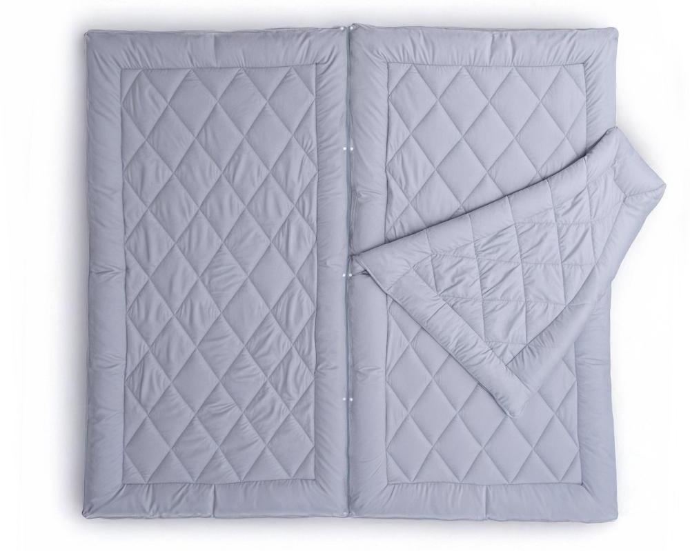 Lazy Partnerdekbed Grijs - 2-in-1 Dekbed met overtrek