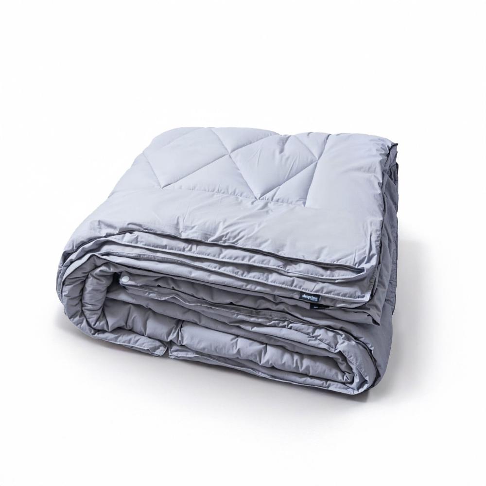 Lazy Partnerdekbed Grijs - 2-in-1 Dekbed met overtrek