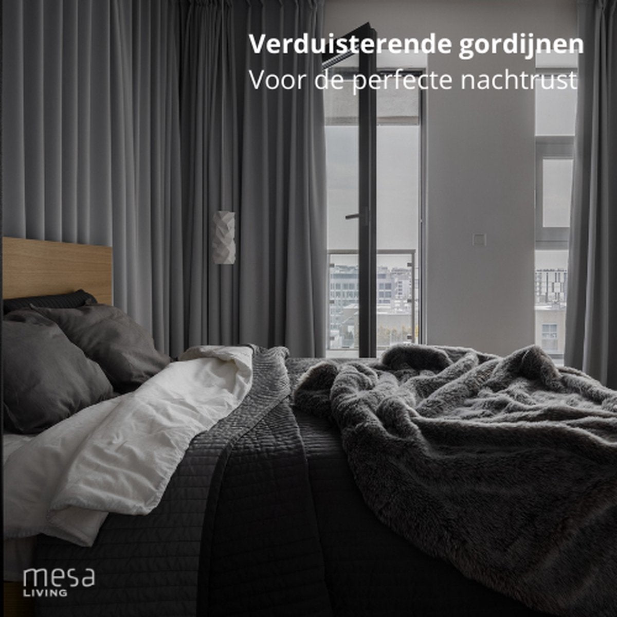Verduisterend & isolerend gordijn - Lichtgrijs