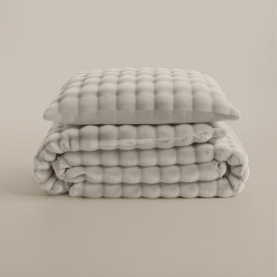 Pom Pom Dekbedovertrek - Teddy - Beige