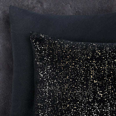 Glamour Sprankle Foil Dekbedovertrek Flanel - Zwart