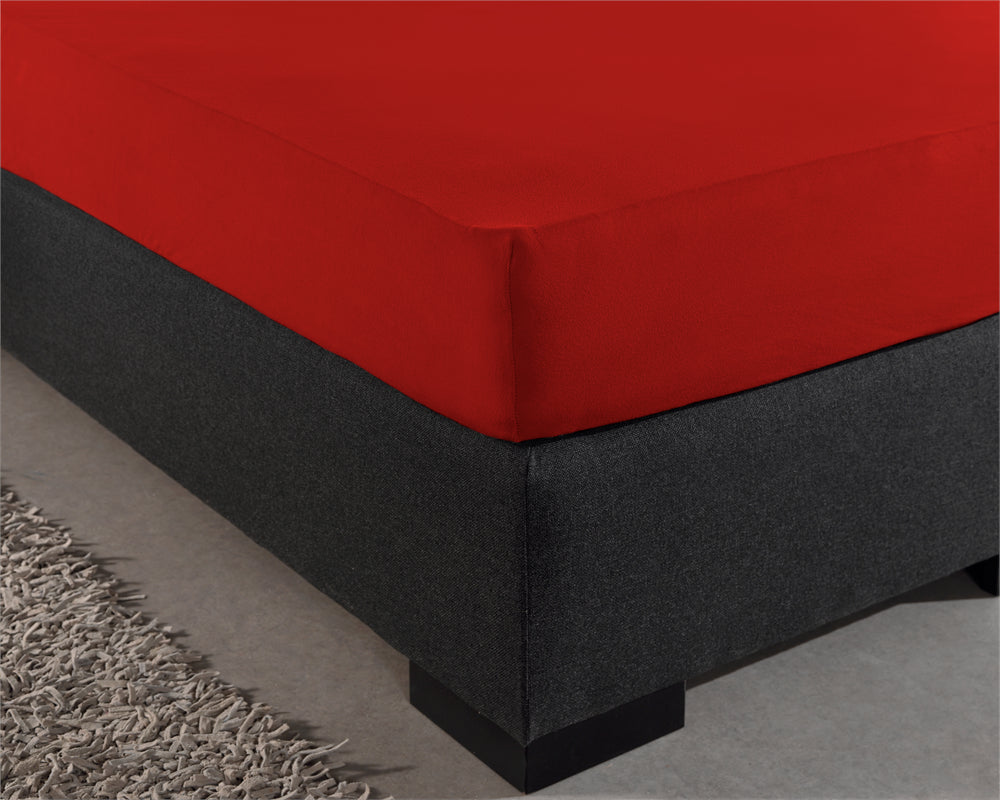 Hoeslaken Jersey - Rood - Budget-Bed.nl