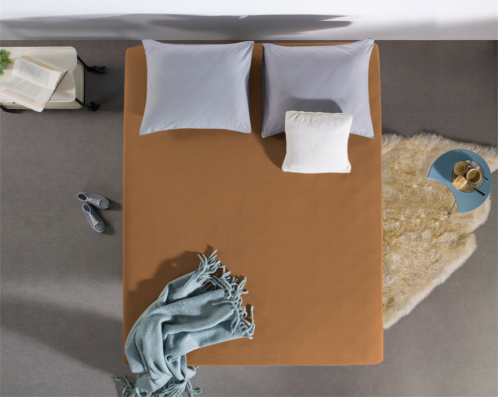 Hoeslaken Jersey - Taupe - Budget-Bed.nl