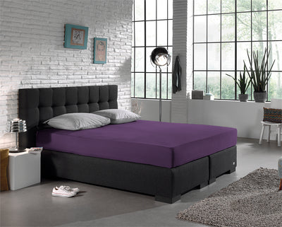 Hoeslaken Jersey - Paars - Budget-Bed.nl