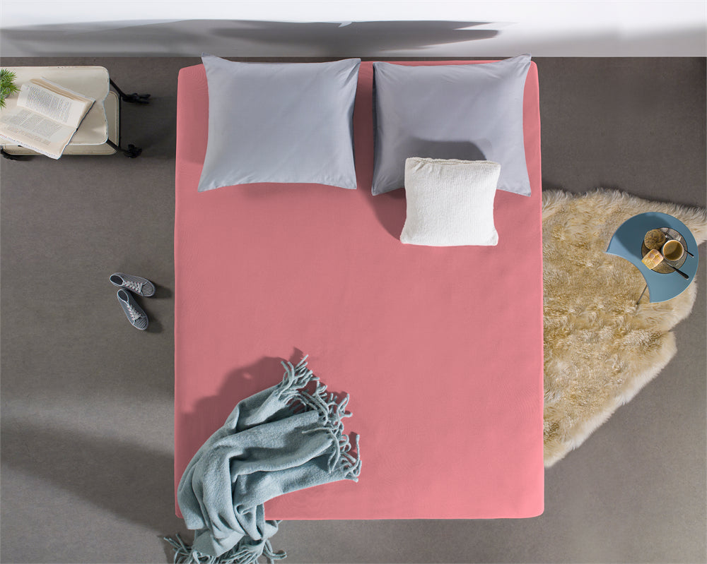 Hoeslaken Jersey - Roze - Budget-Bed.nl