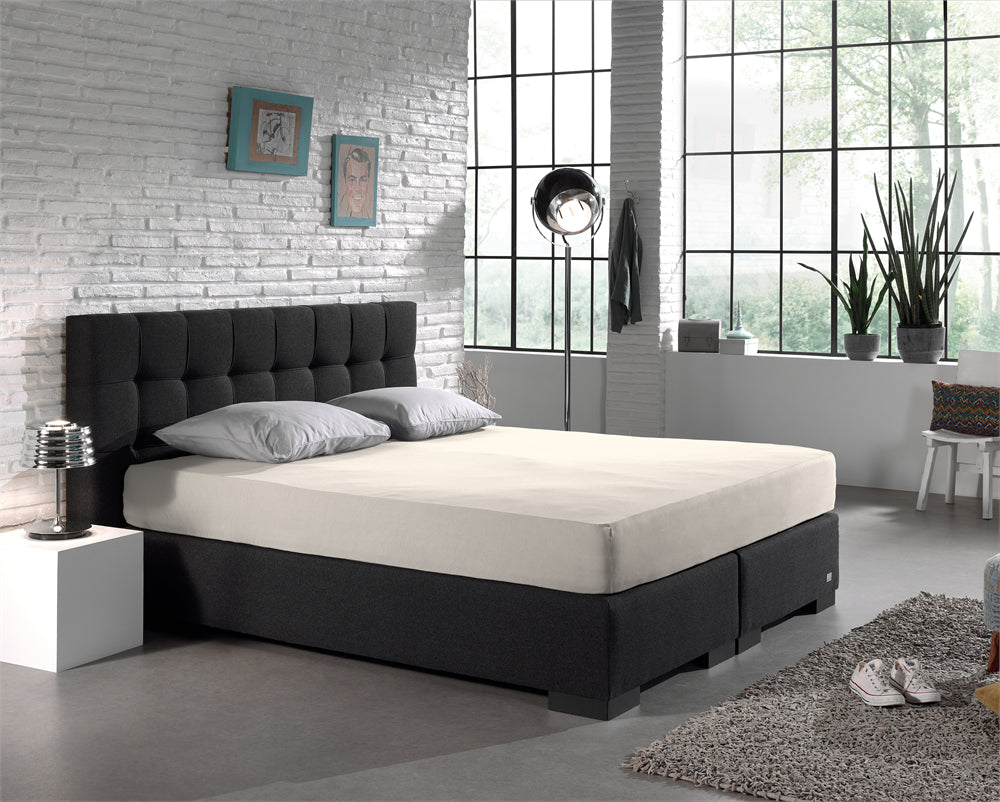 Hoeslaken Dubbel Jersey - Creme - Budget-Bed.nl