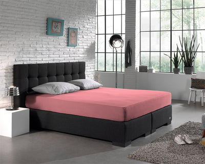 Hoeslaken Dubbel Jersey - Roze - Budget-Bed.nl