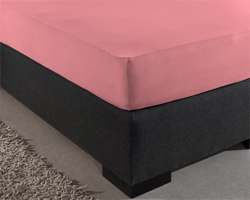 Hoeslaken Dubbel Jersey - Roze - Budget-Bed.nl