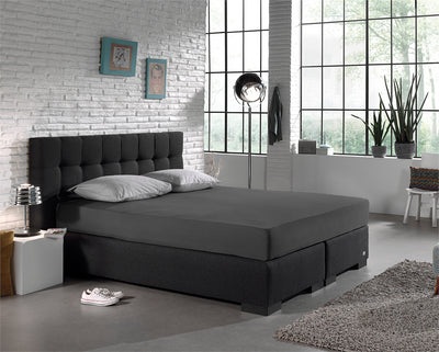 Hoeslaken Jersey 135 gr. - Antraciet - Budget-Bed.nl