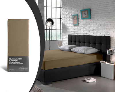 Hotel Hoeslaken Katoen - Taupe - Budget-Bed.nl