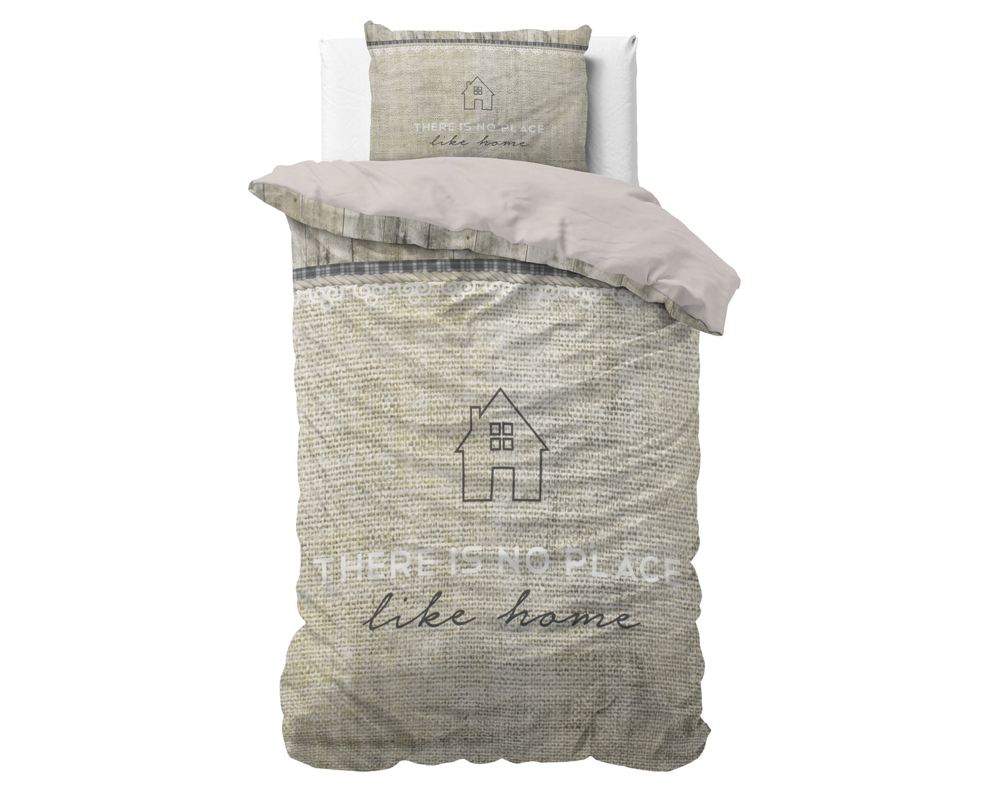Like Home Dekbedovertrek 100% Katoen - Taupe