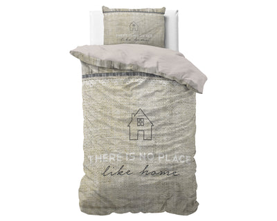 Like Home Dekbedovertrek 100% Katoen - Taupe