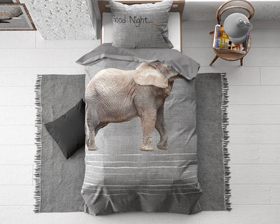 Goodnight Elephant 100% Katoen - Grijs