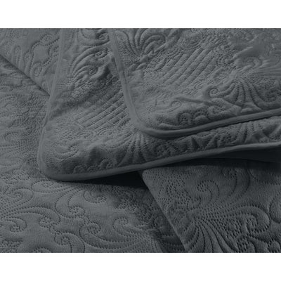 Velvet Clara Bedsprei - Antraciet - Budget-Bed.nl