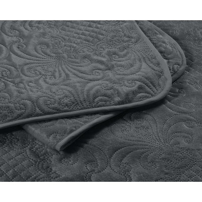 Velvet Clara Bedsprei - Antraciet - Budget-Bed.nl