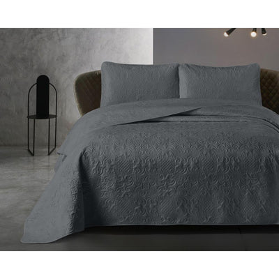 Velvet Clara Bedsprei - Antraciet - Budget-Bed.nl