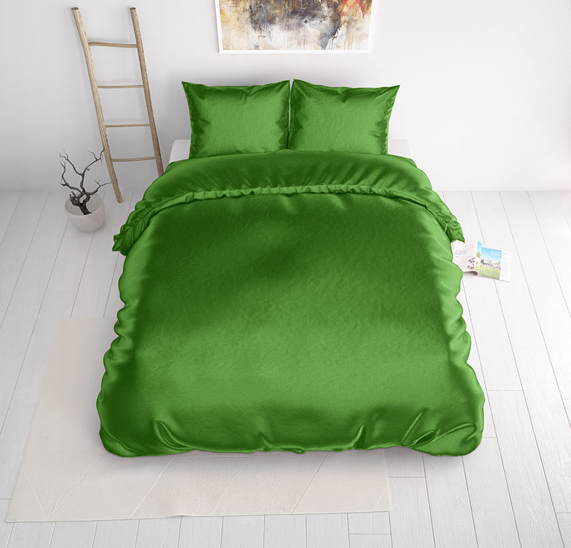 Beauty Skin Silk-Micropercal Dekbedovertrek - Groen - Budget-Bed.nl