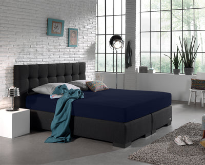 Hoeslaken Enkel Jersey - Indigo Blauw