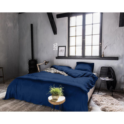 Brussel Dekbedovertrek Micropercal - Blauw - Budget-Bed.nl