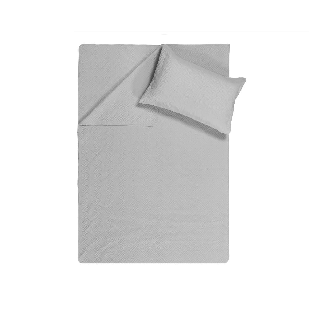 Wave Bedsprei - Zilver