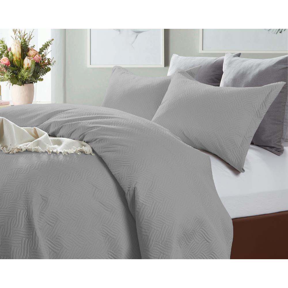 Wave Bedsprei - Zilver