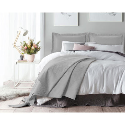 Wave Bedsprei - Zilver