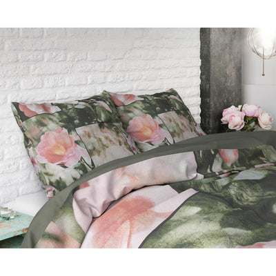 Flower Fashion Art Dekbedovertrek 100% Katoen - Groen - Budget-Bed.nl