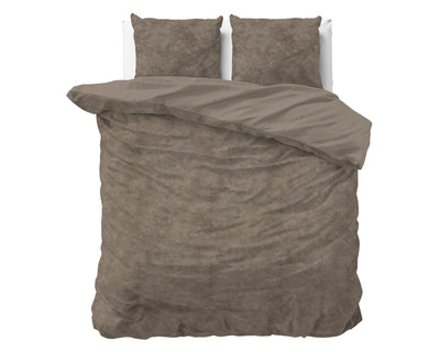 Velvet Dekbedovertrek - Taupe - Budget-Bed.nl