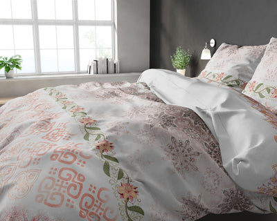 Andrea Dekbedovertrek Katoen - Roze - Budget-Bed.nl