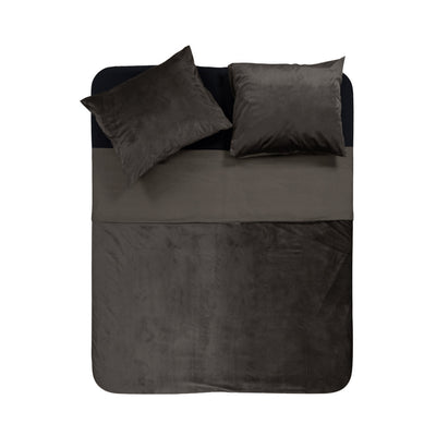 Velvet Piping Dekbedovertrek - Deep Taupe