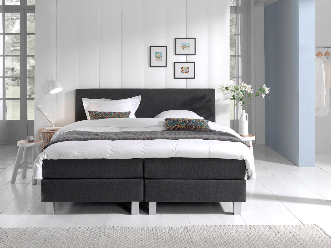 Falco Comfort Boxspring - Antraciet