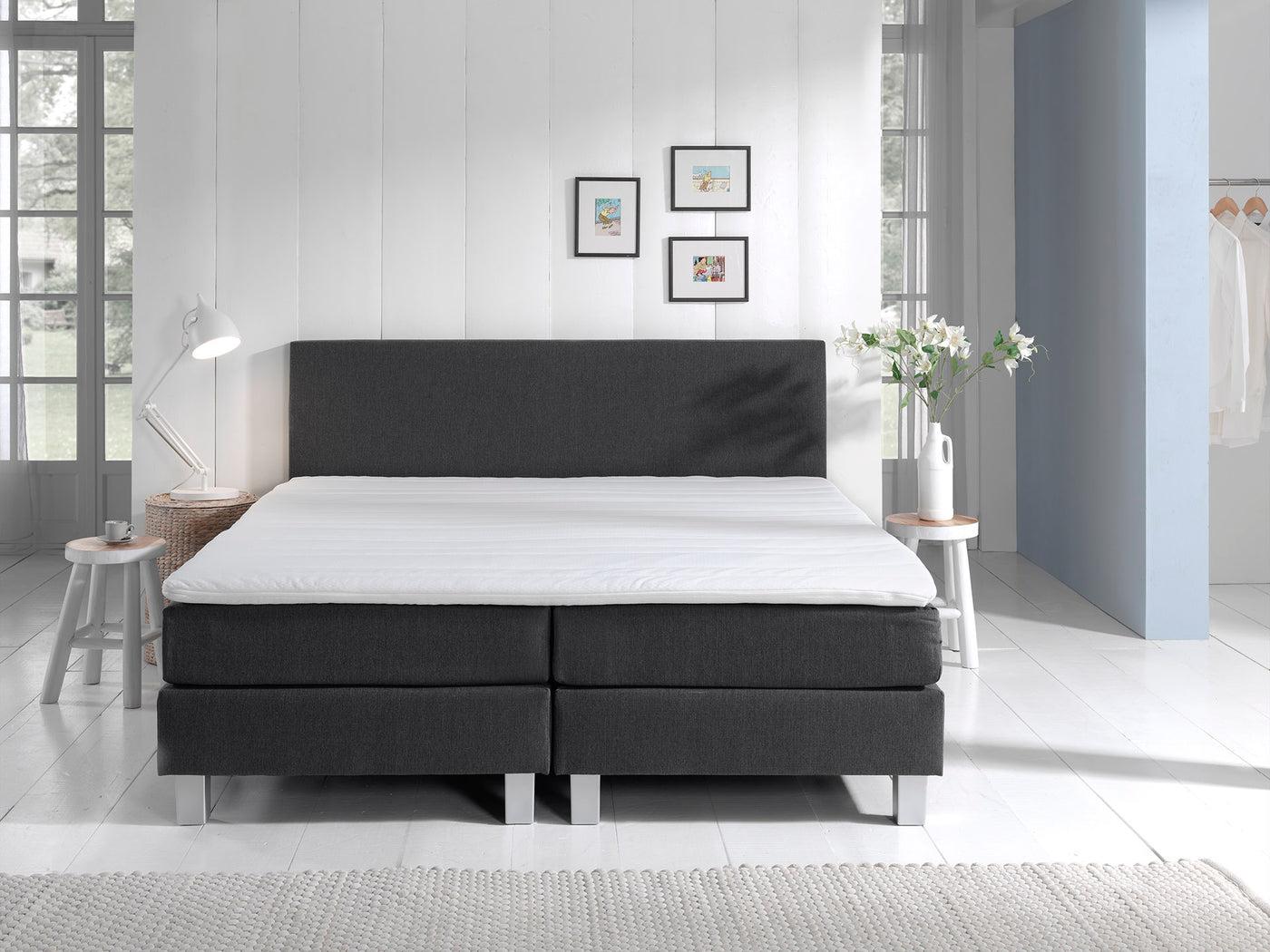 Falco Comfort Boxspring - Antraciet