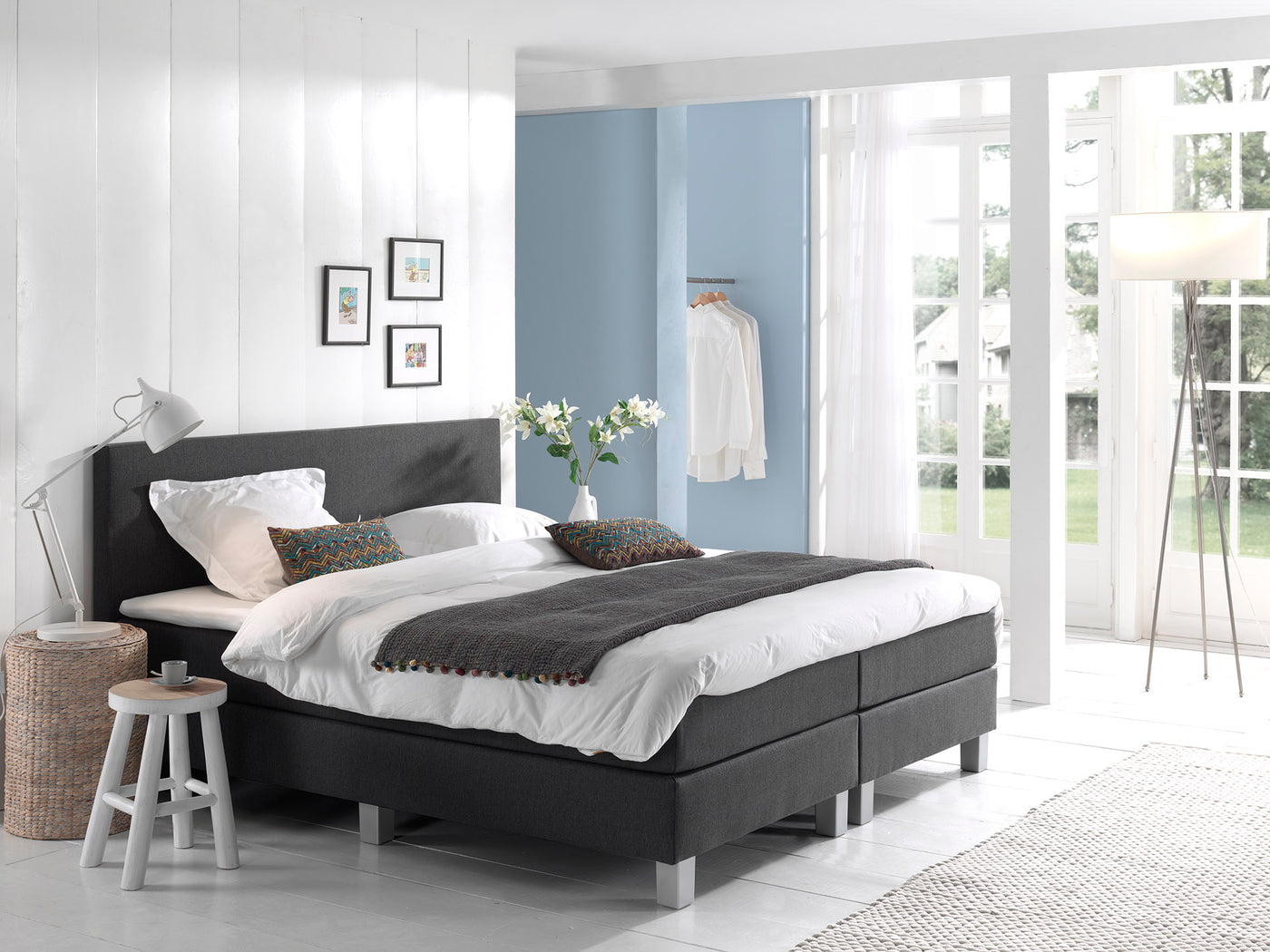 Falco Comfort Boxspring - Antraciet