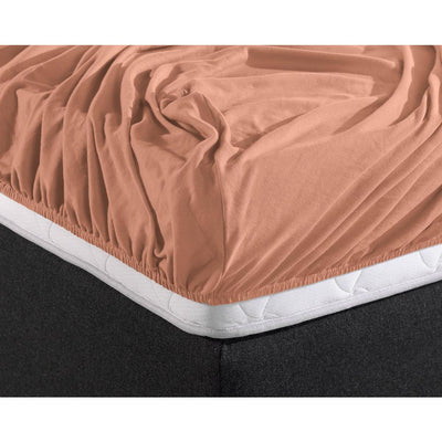 Hoeslaken Dubbel Jersey - Pastel Orange - Budget-Bed.nl