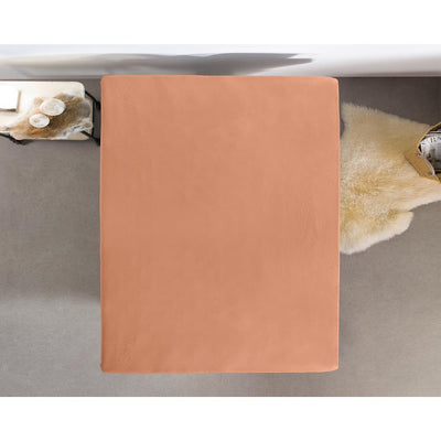 Hoeslaken Jersey 135 gr. - Pastel Orange - Budget-Bed.nl