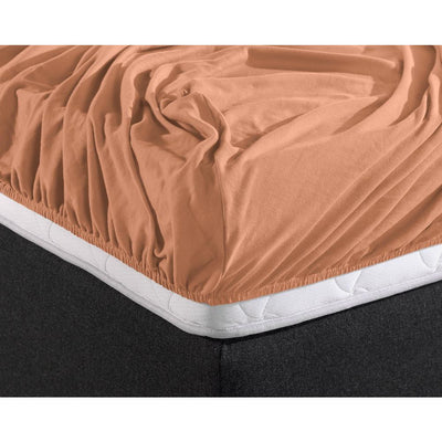 Hoeslaken Jersey 135 gr. - Pastel Orange - Budget-Bed.nl