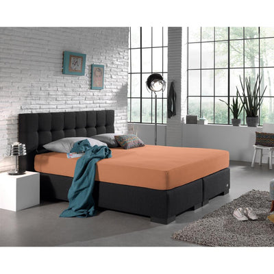 Hoeslaken Jersey 135 gr. - Pastel Orange - Budget-Bed.nl