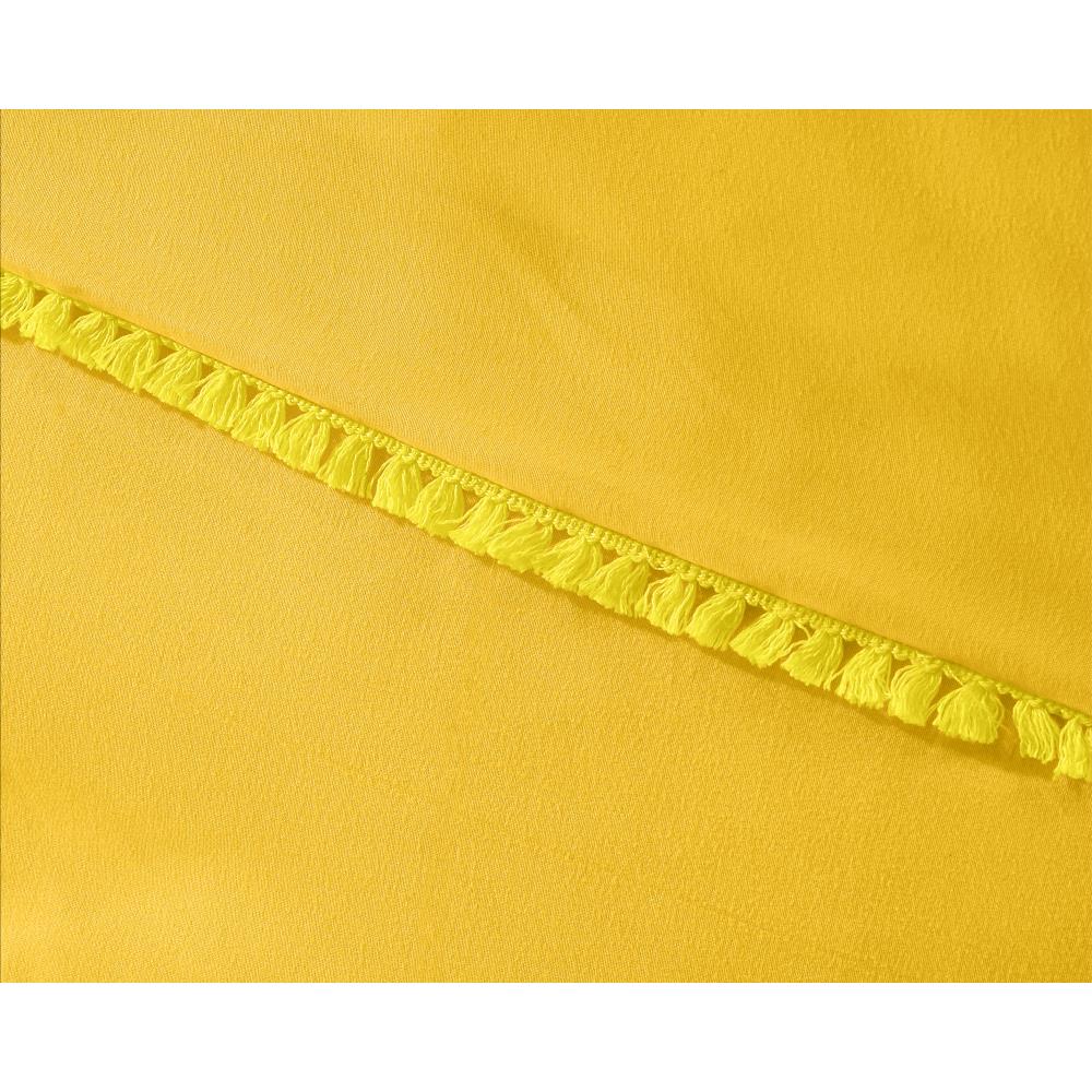 Dekbedovertrek Ball Fringe - Micropercal - Okergeel