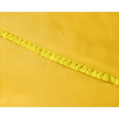 Dekbedovertrek Ball Fringe - Micropercal - Okergeel