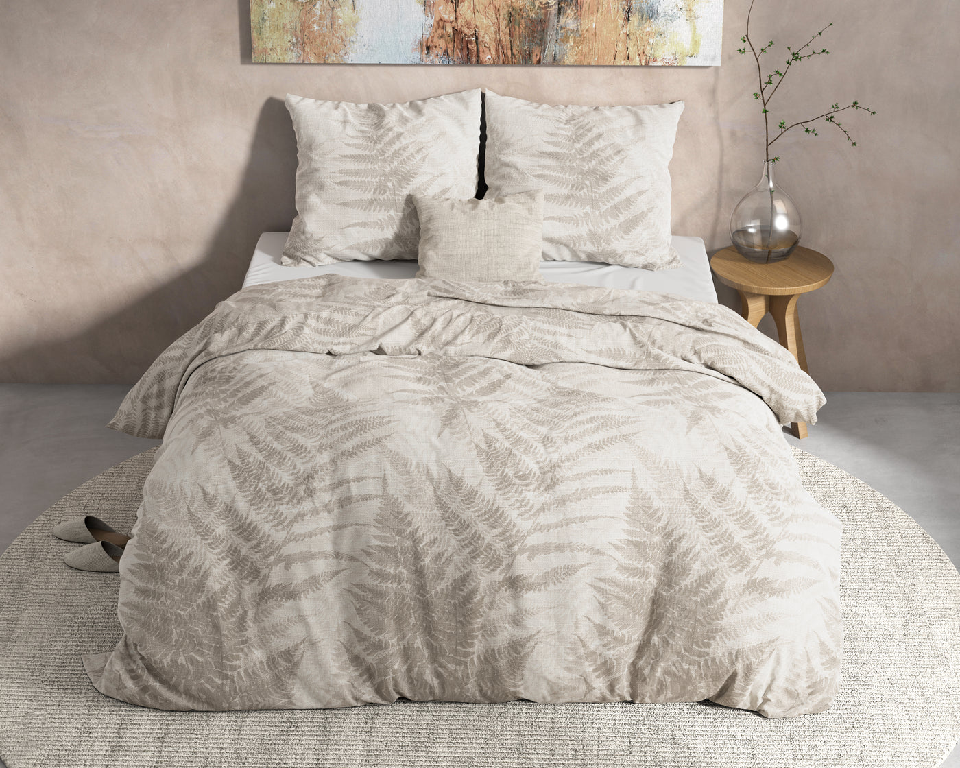 Finn Dekbedovertrek Flanel (Warm) - Taupe