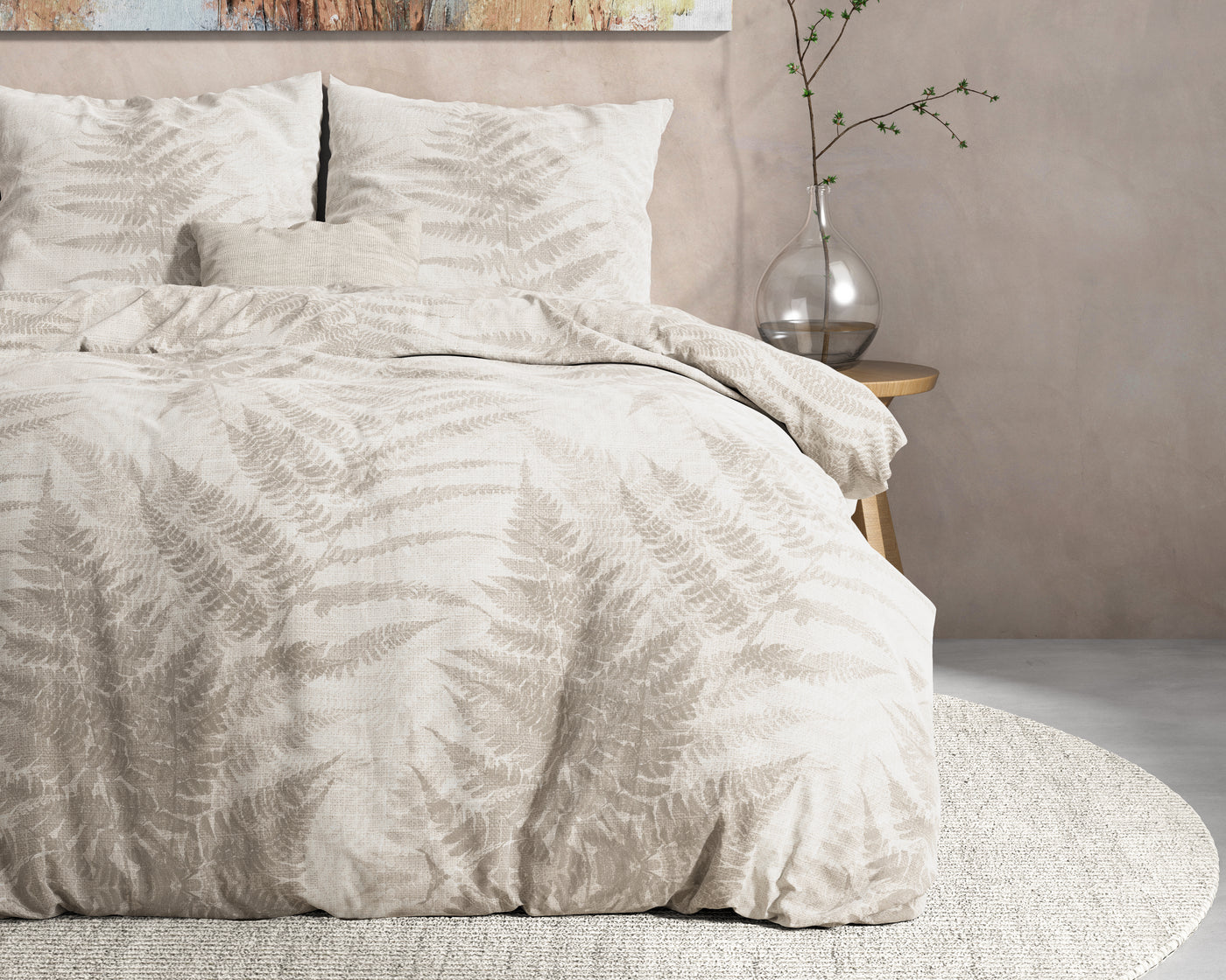 Finn Dekbedovertrek Flanel (Warm) - Taupe