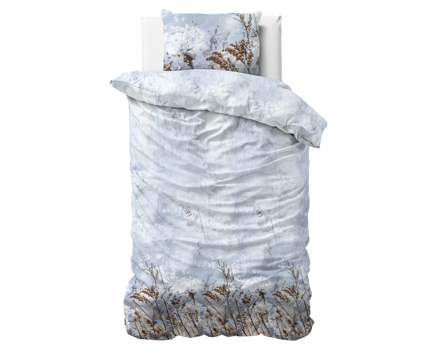 Janine Dekbedovertrek Flanel (Warm) - Grijs - Budget-Bed.nl