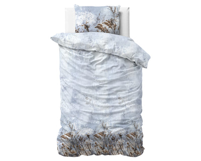 Janine Dekbedovertrek Flanel (Warm) - Grijs - Budget-Bed.nl