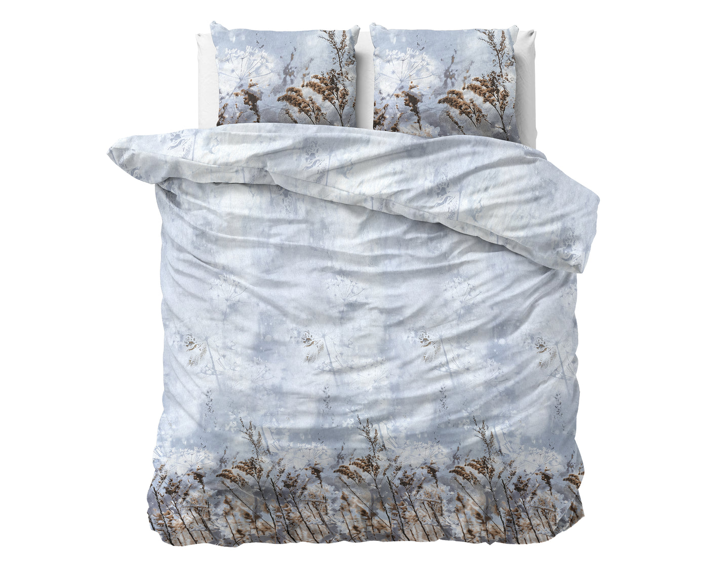 Janine Dekbedovertrek Flanel (Warm) - Grijs - Budget-Bed.nl