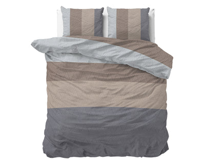 Knitty Natural Dekbedovertrek Flanel (Warm) - Taupe/Grijs