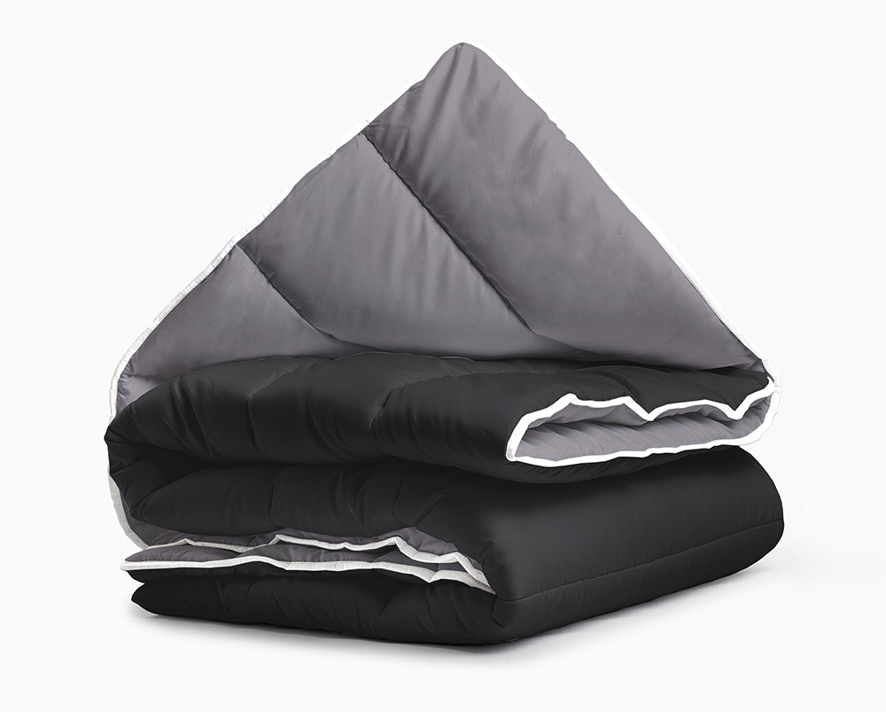 Lazy Dekbed All Year - Zwart/Antraciet