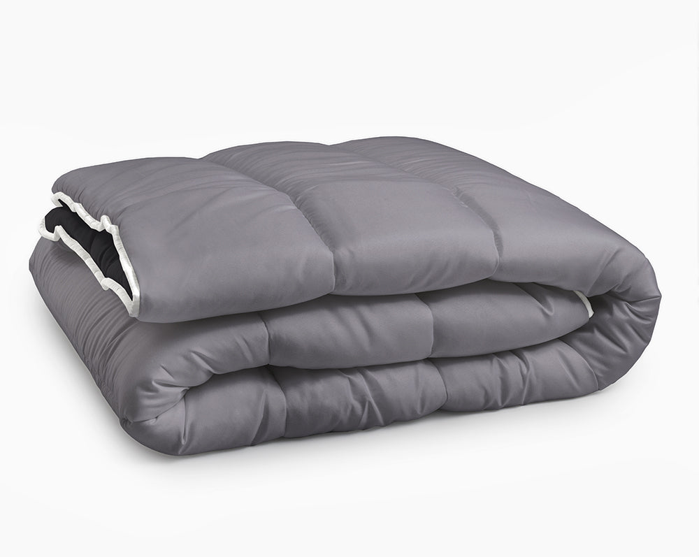 Lazy Dekbed All Year - Zwart/Antraciet