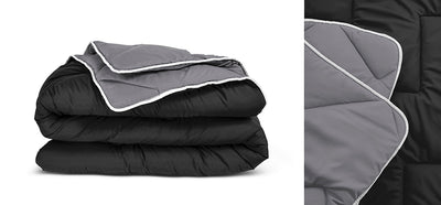 Lazy Dekbed All Year - Zwart/Antraciet