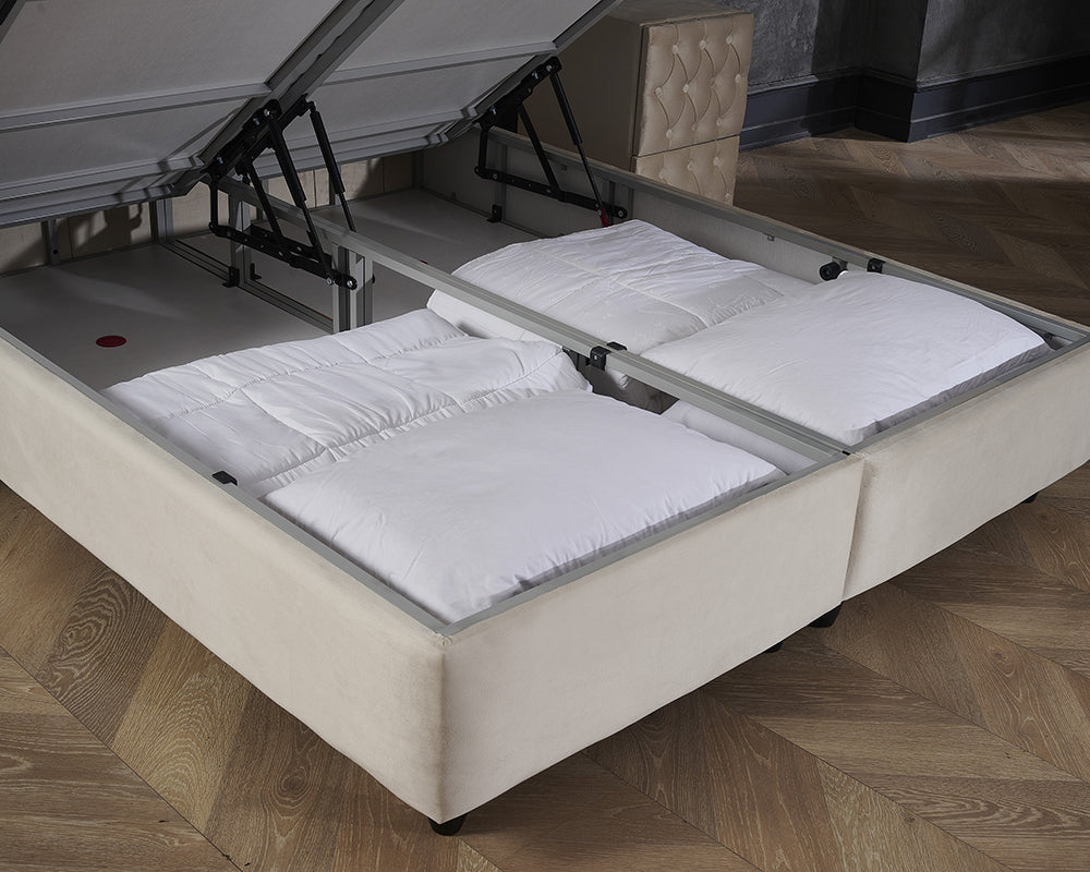 Aurora Boxspring met opbergruimte - Beige