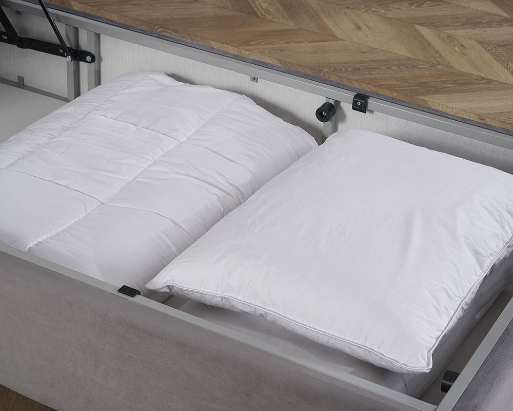 Aurora 1-persoons Boxspring met opbergruimte - Antraciet